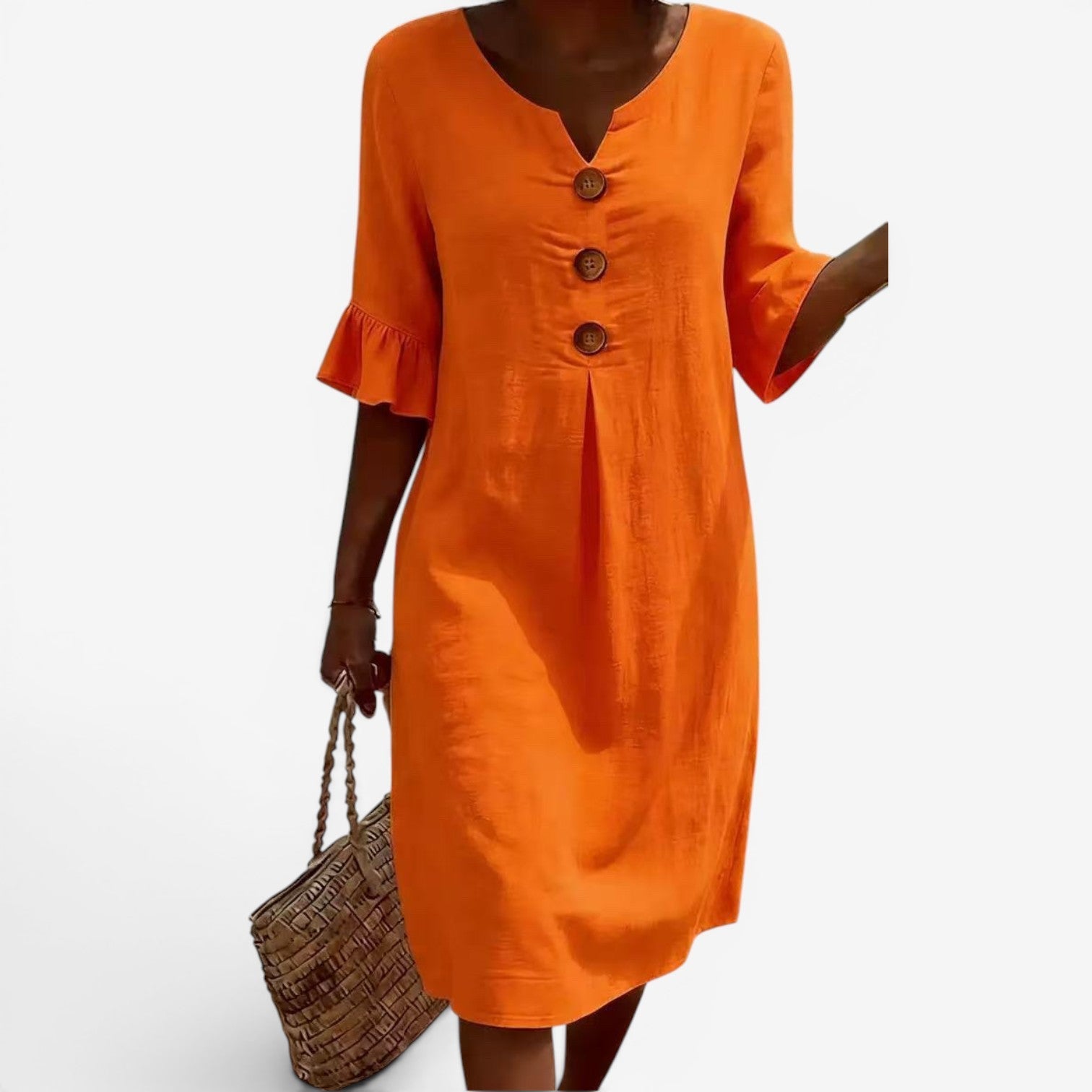 Adelaine™ Midi dress with buttons