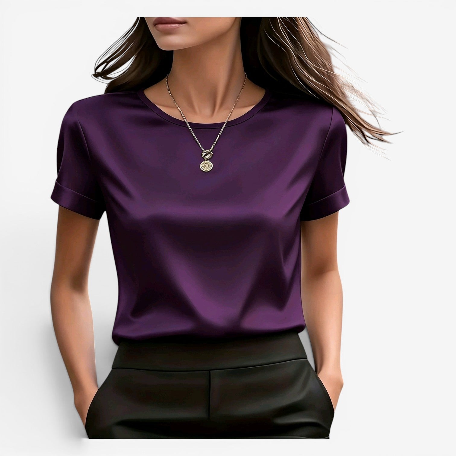 Adina™ Elegant satin T-shirt