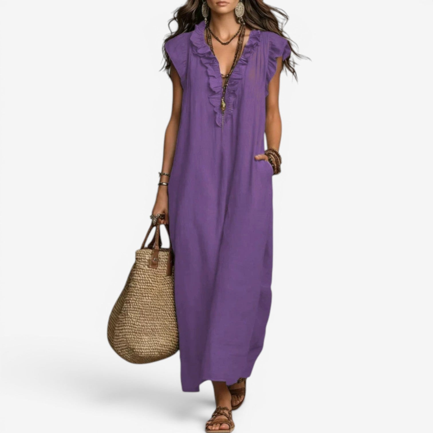 Jiuna™ Long linen dress