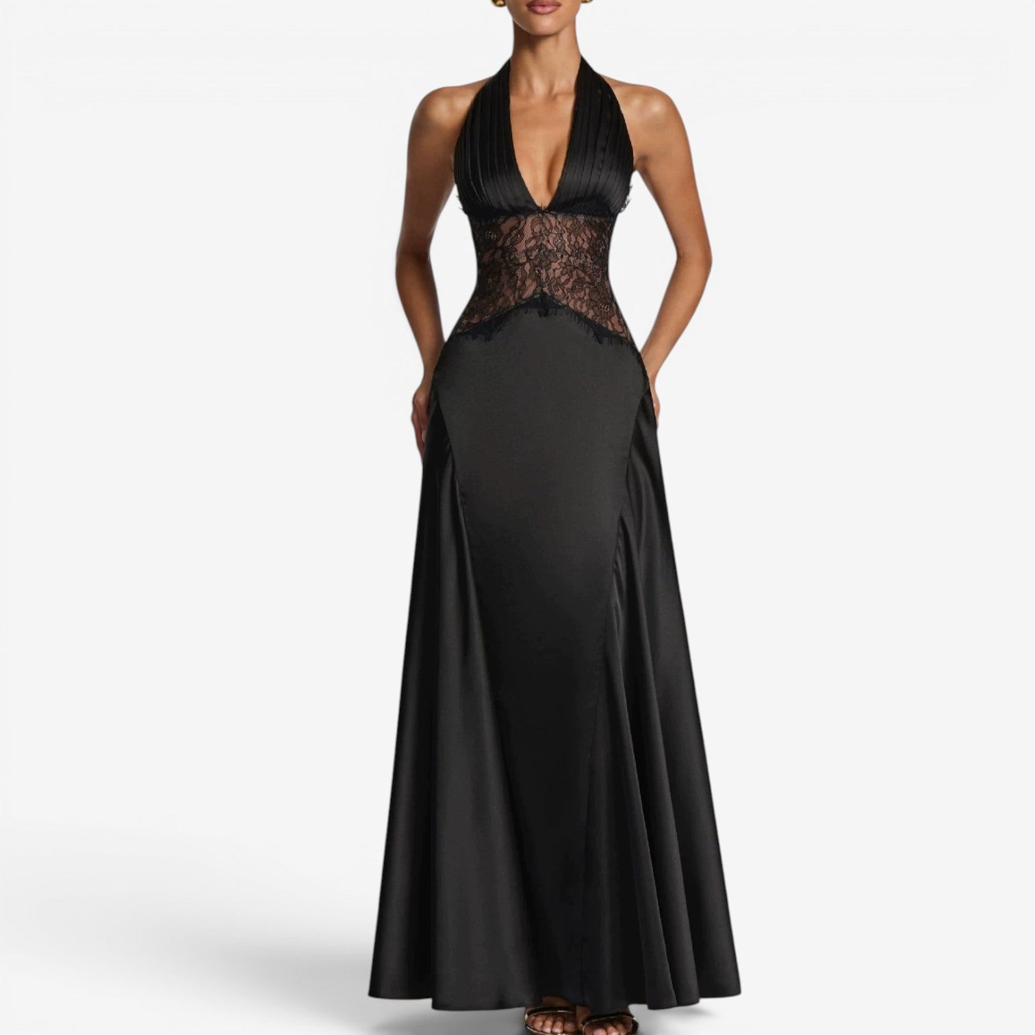 Caroline™ Long satin dress