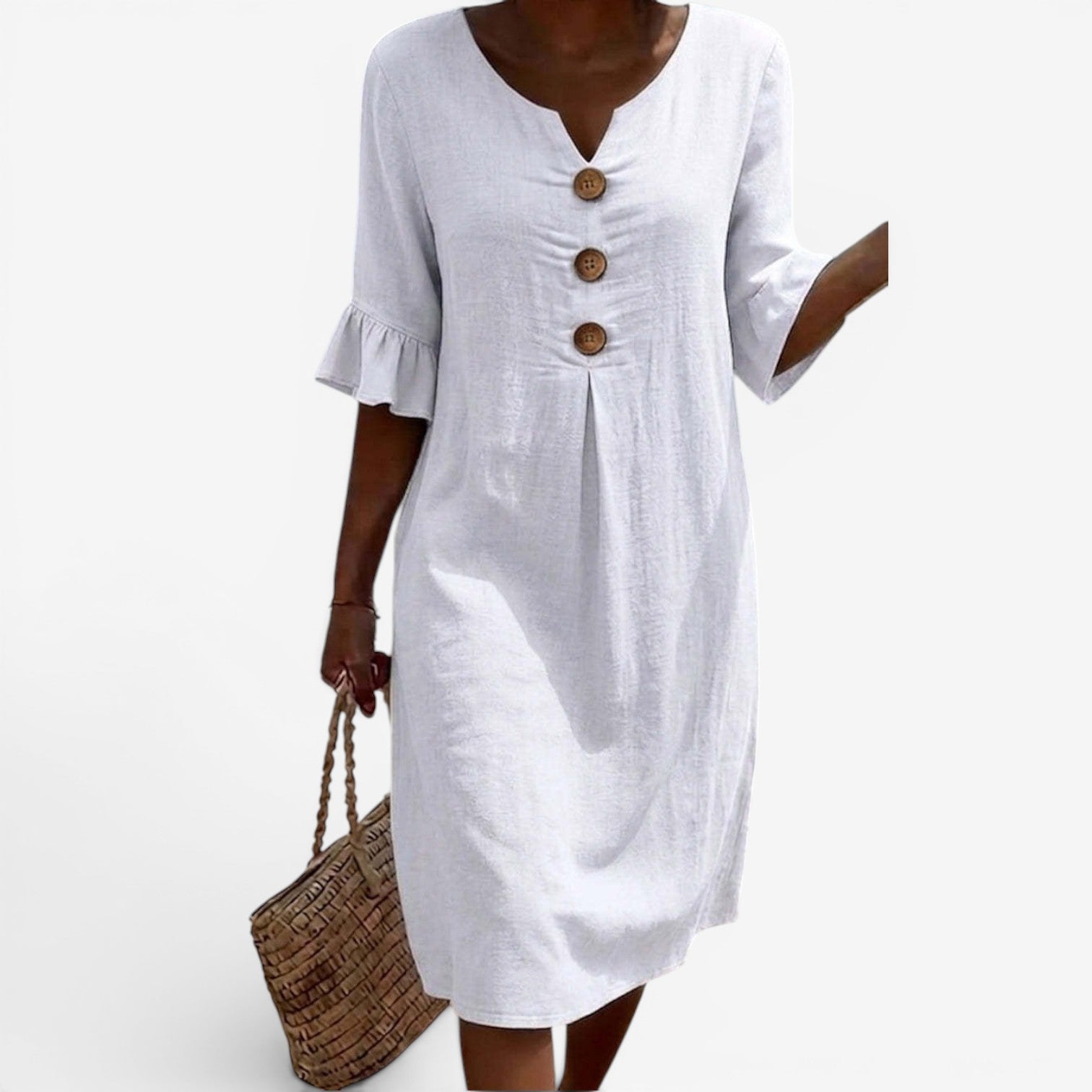 Adelaine™ Midi dress with buttons
