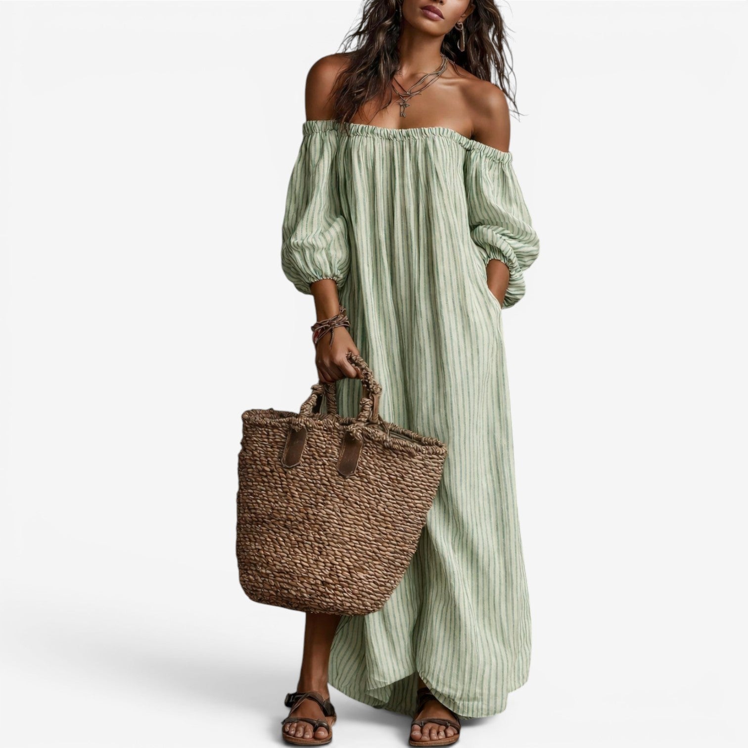Faustina™ V-neck jumpsuit with buttons