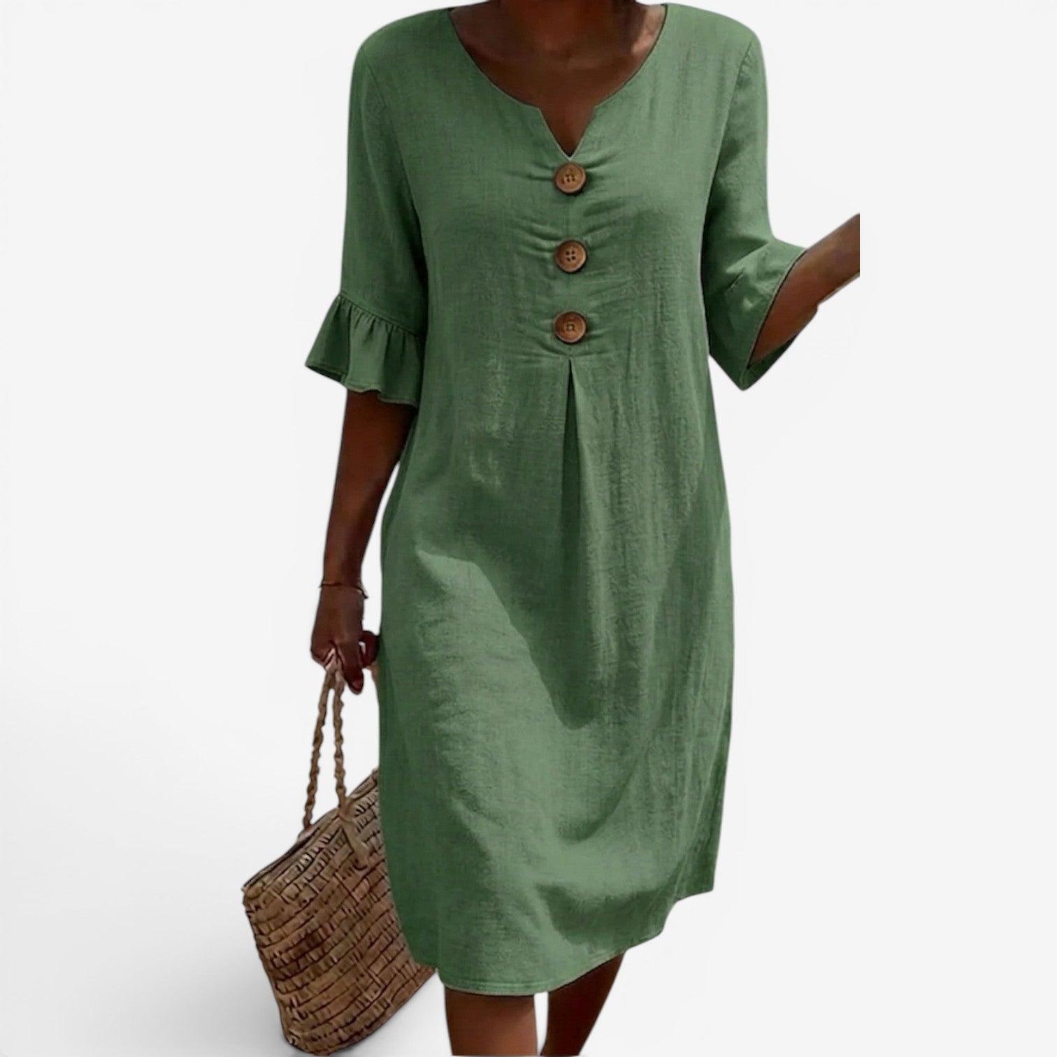 Adelaine™ Midi dress with buttons