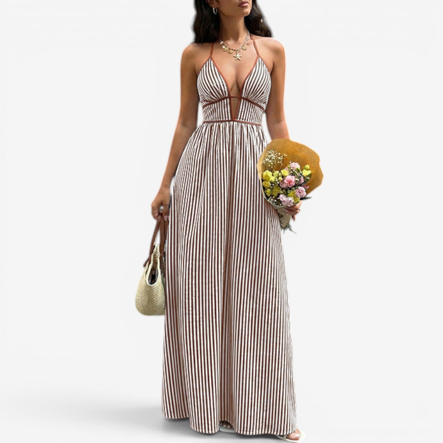 Maureen™ Long striped dress