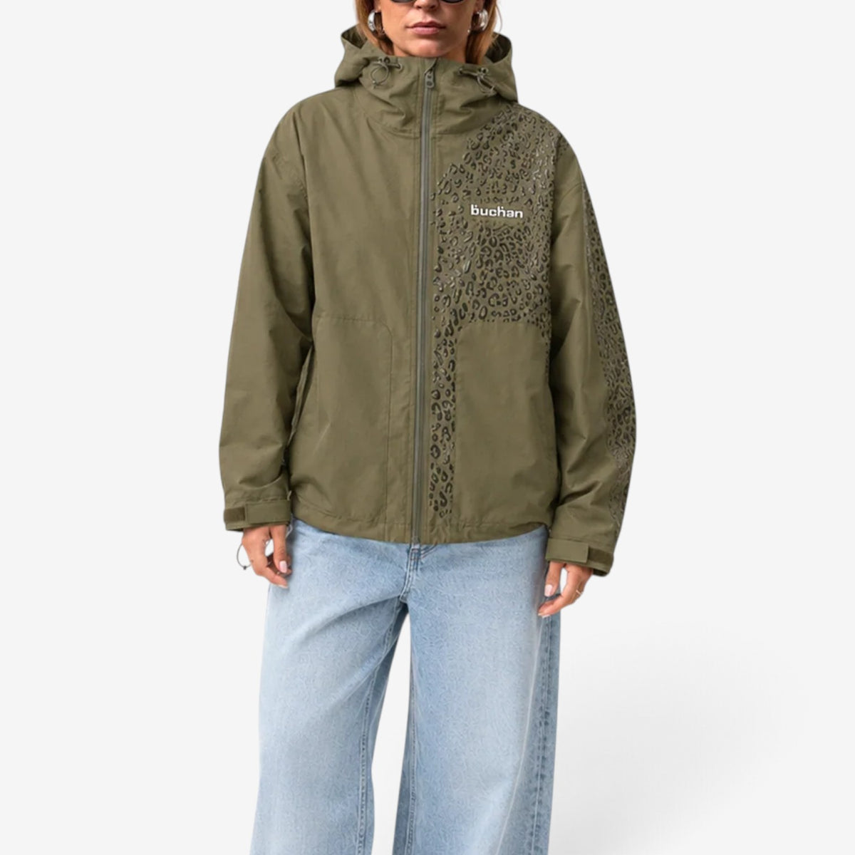 Josephine™ Leopard-Print Hooded Windbreaker