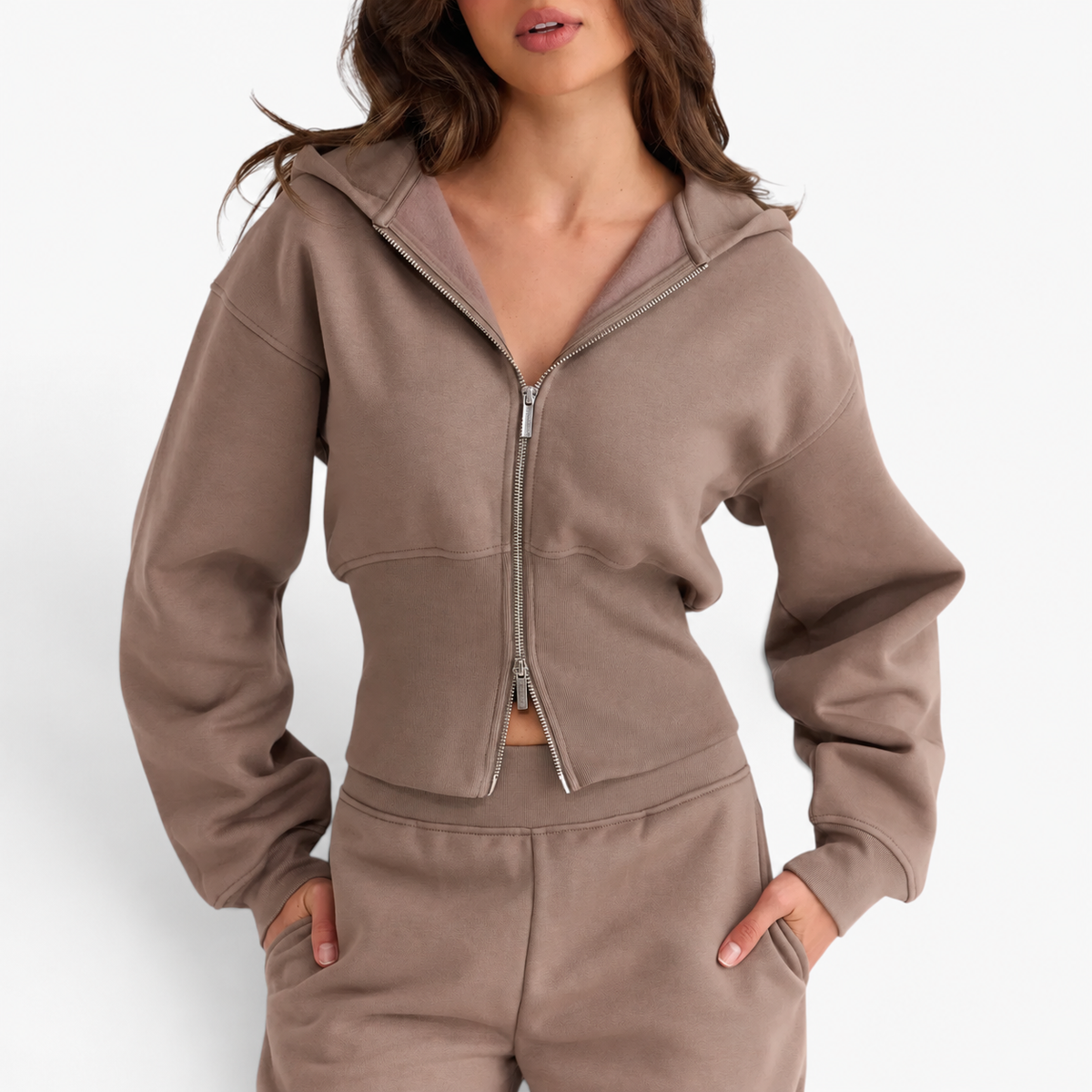 Mirella™ Corset Waist Zip Hoodie