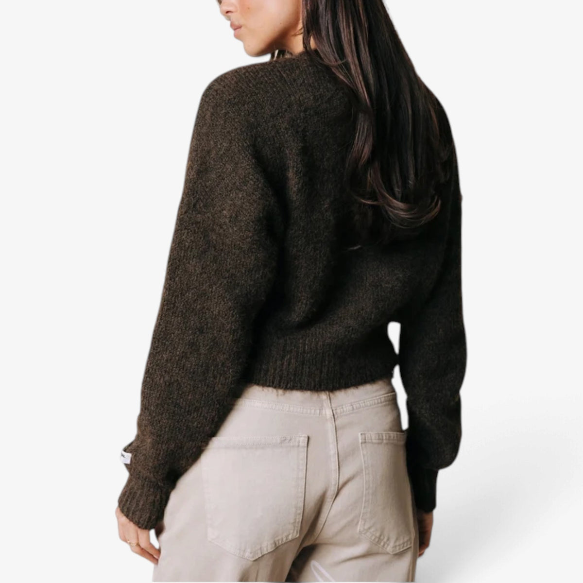 Mireille™ Cropped Button-Front Cardigan