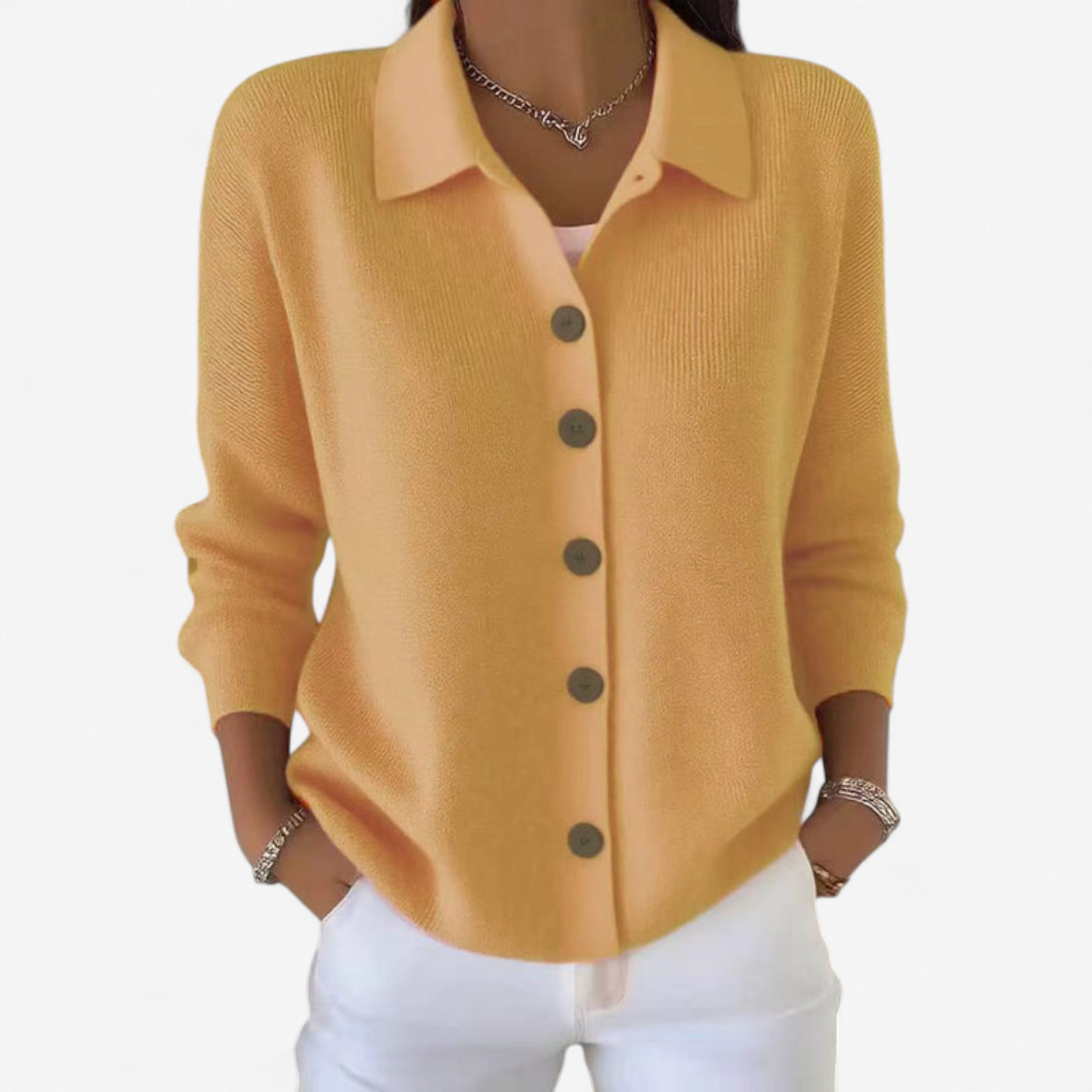 Adrienne™ Elegant Buttoned Jacket