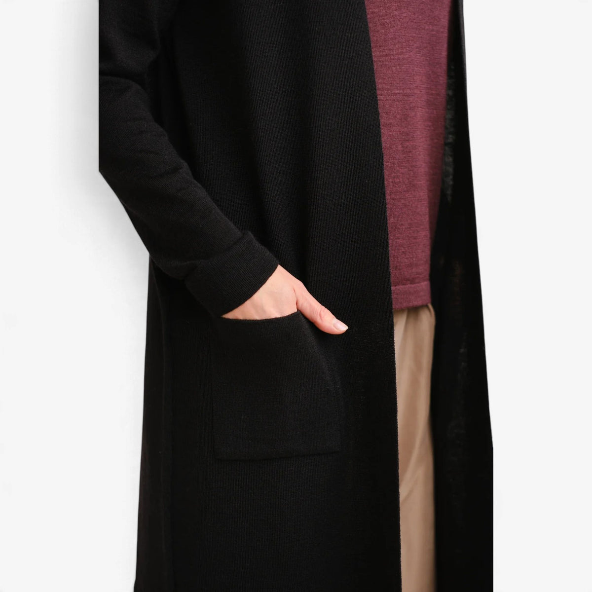 Liliane™ Longline Open-Front Cardigan