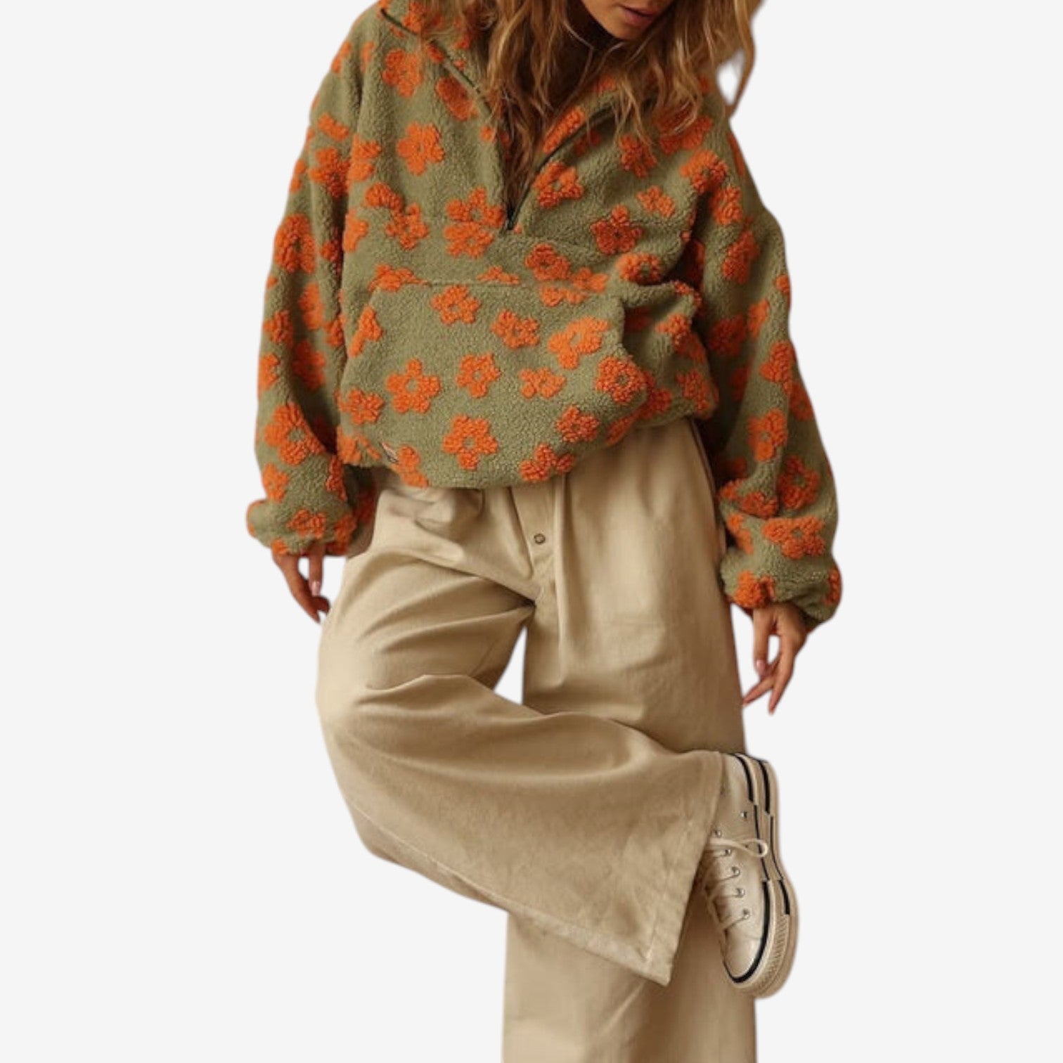 Emmanuelle™ Floral Fleece Sweater