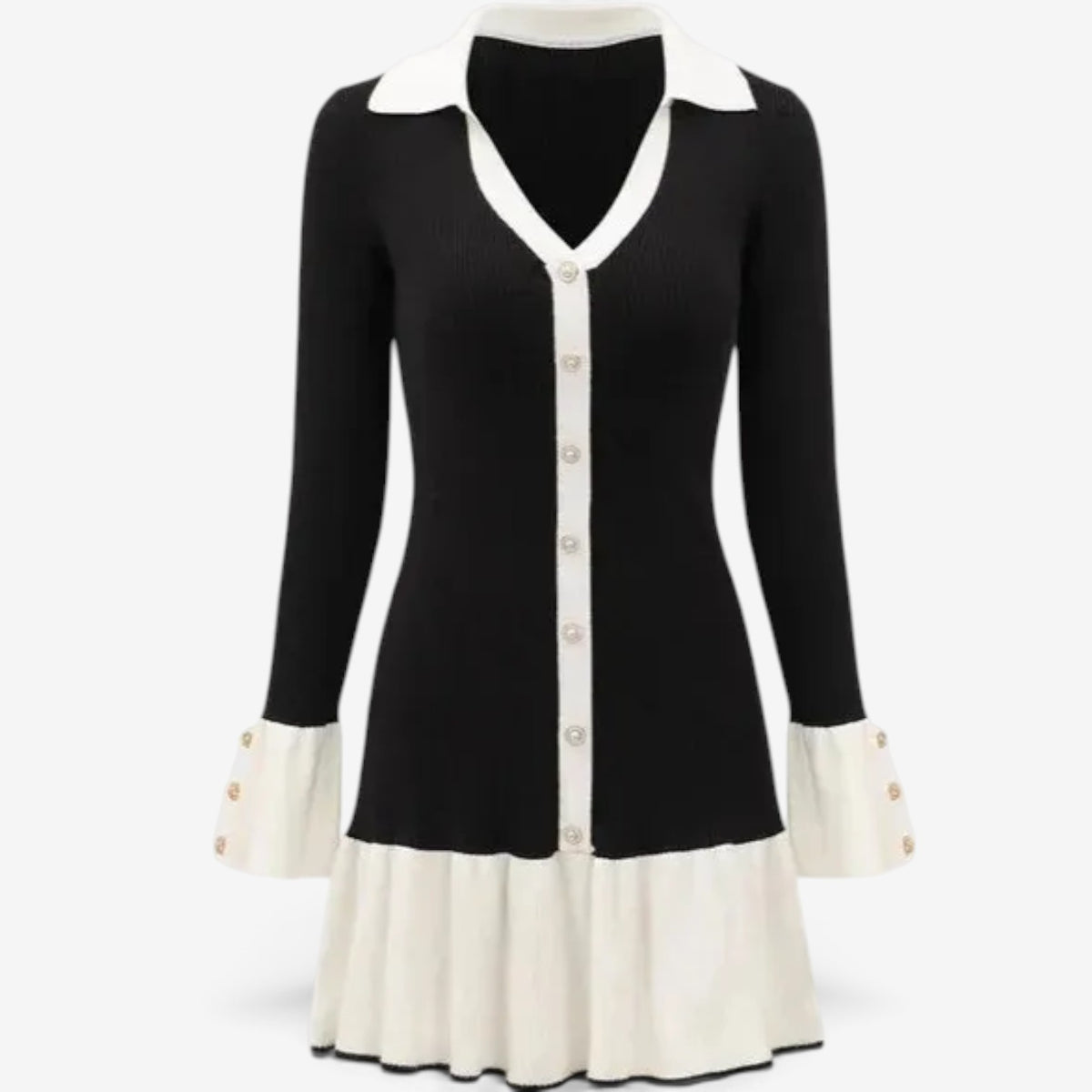 Guilla™ Ribbed knit mini dress