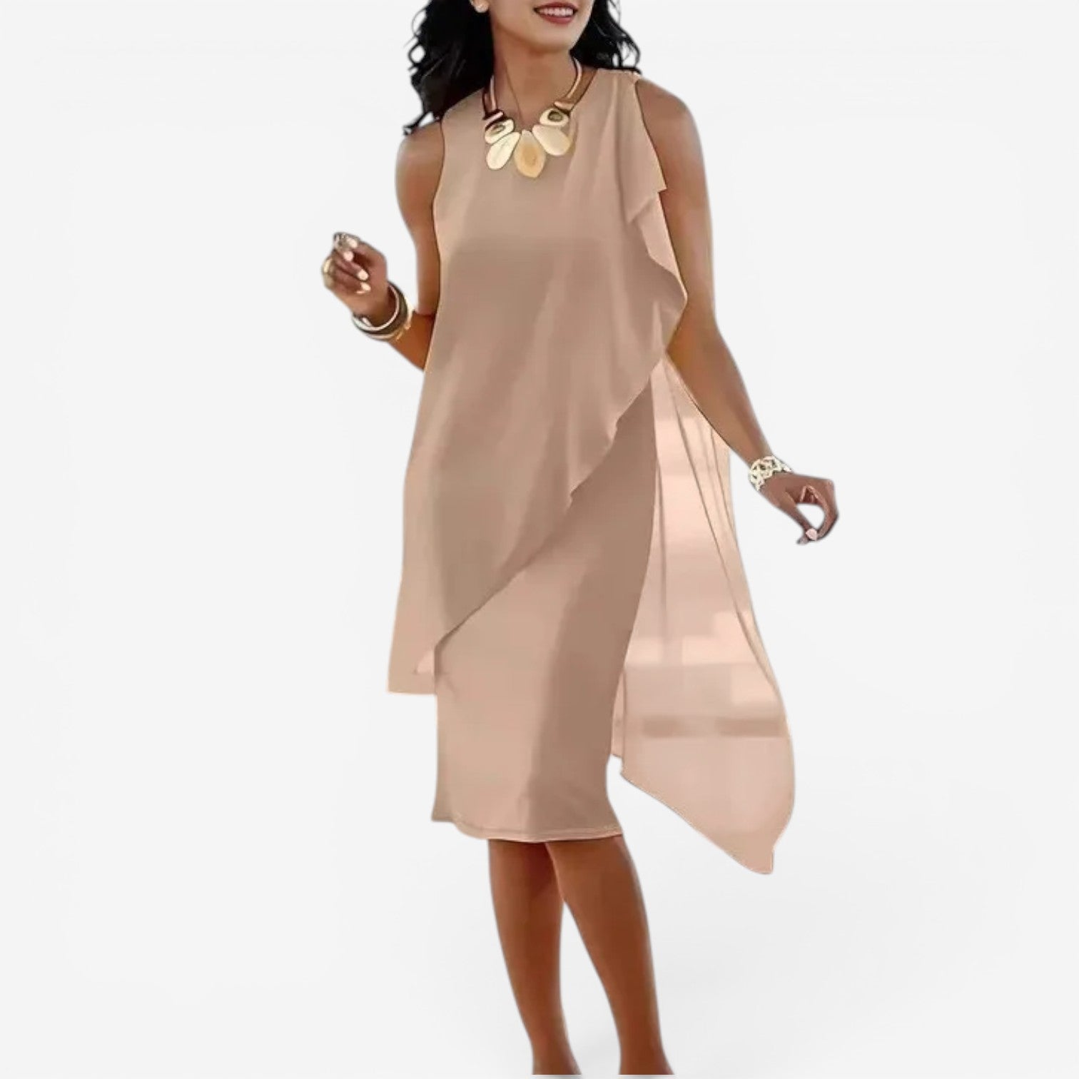 Ellara™ Sleeveless midi dress