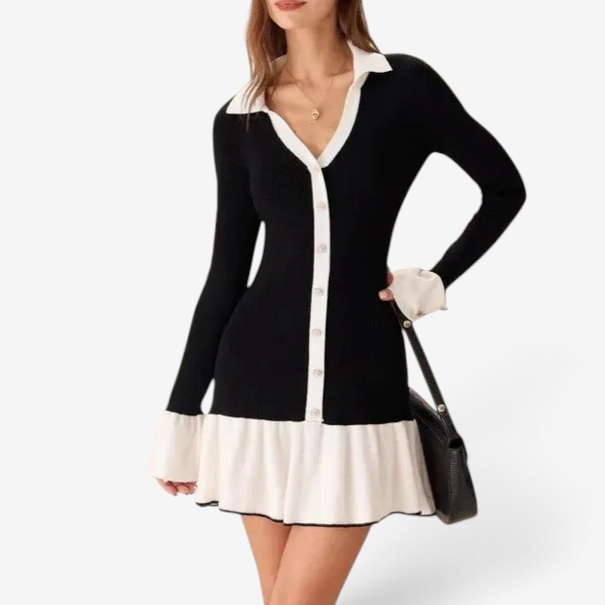Guilla™ Ribbed knit mini dress