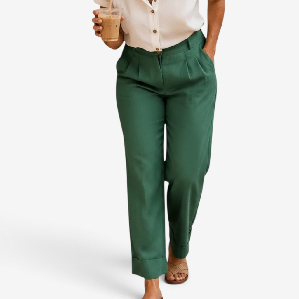 Cefira™ Cropped linen trousers