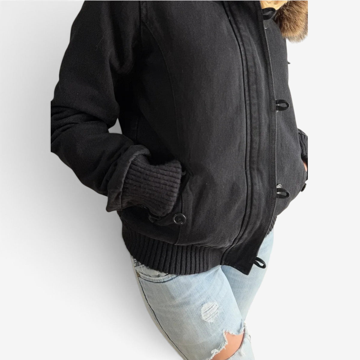 Isabelle™ Fur-Hooded Utility Jacket