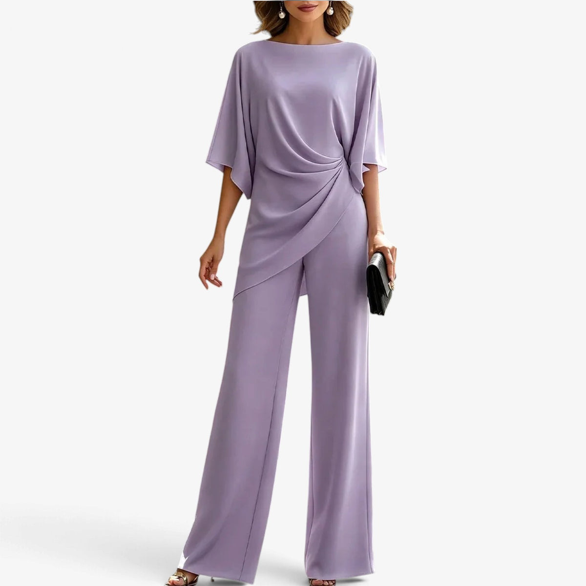 Lucienne™ Asymmetric Flowing Jumpsuit