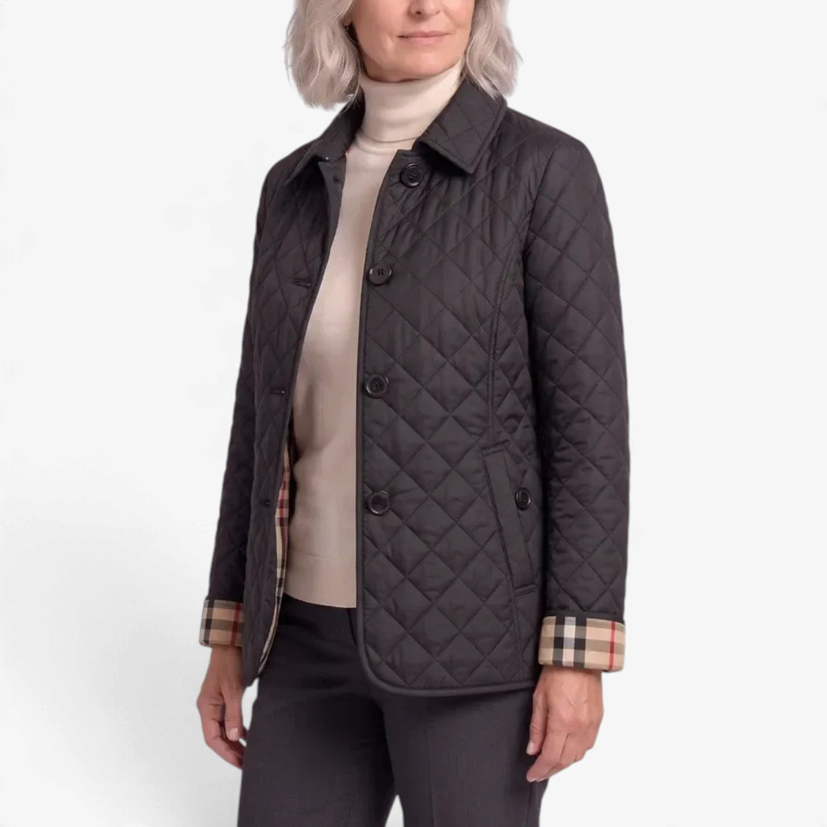 Cordelia™ Diamond Quilted Button Jacket