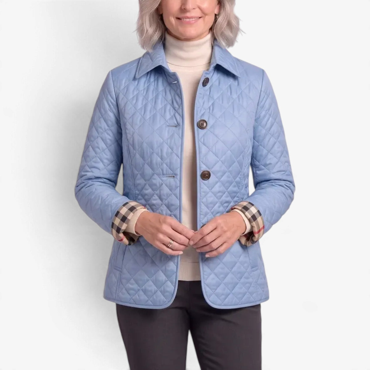 Cordelia™ Diamond Quilted Button Jacket