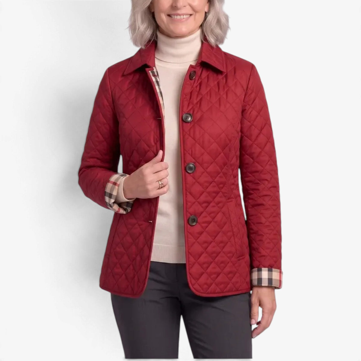 Cordelia™ Diamond Quilted Button Jacket