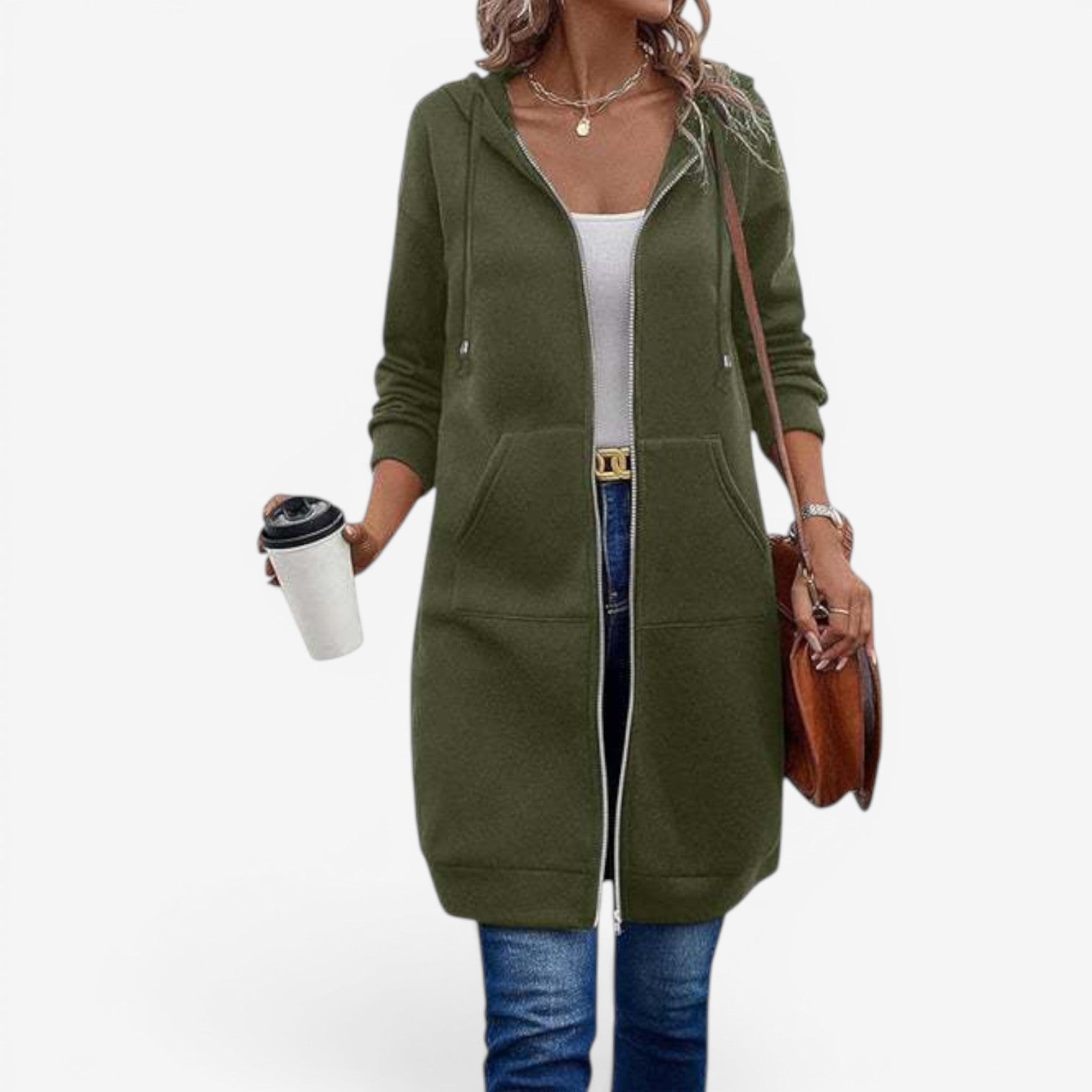 Carah™ Long cardigan sweatshirt