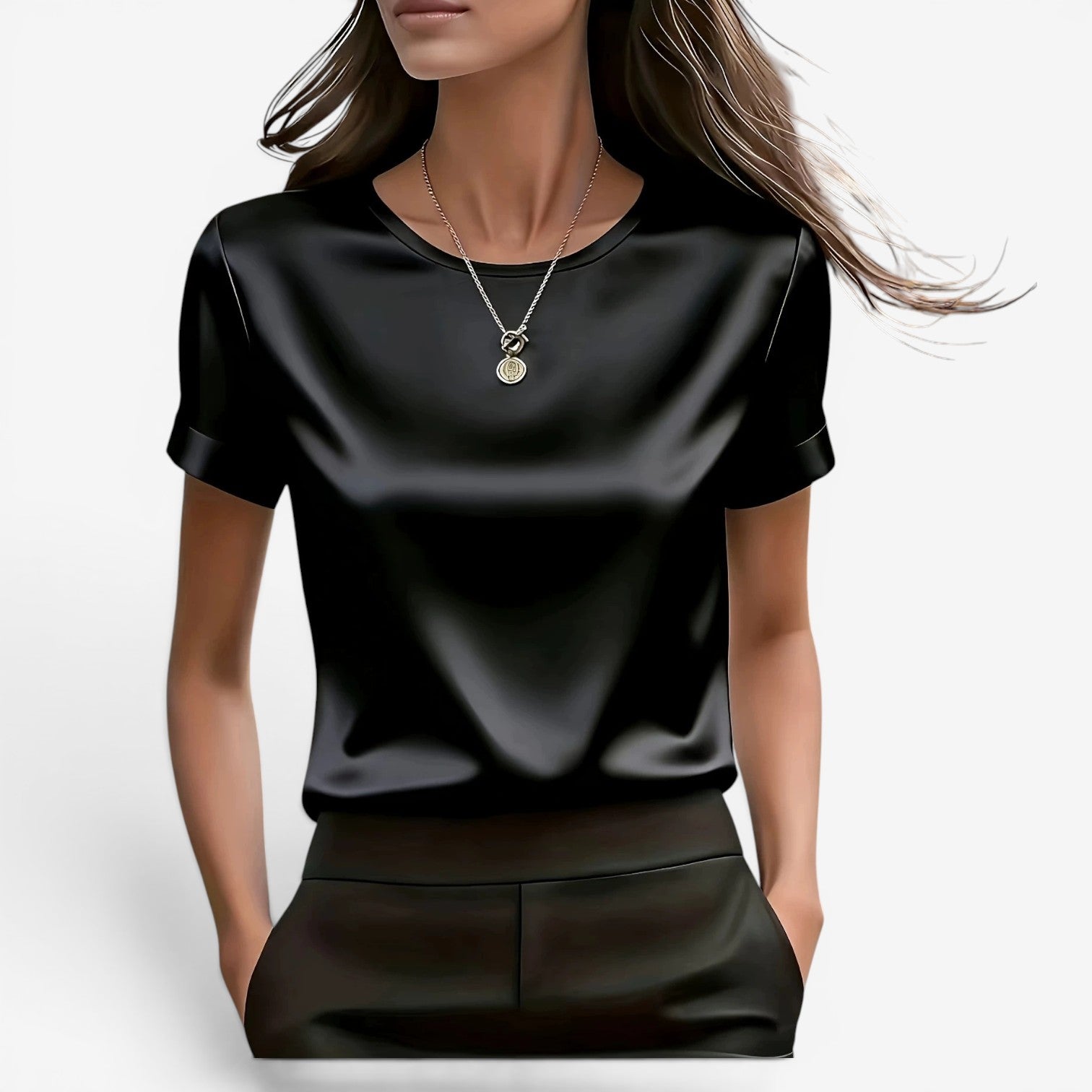 Adina™ Elegant satin T-shirt
