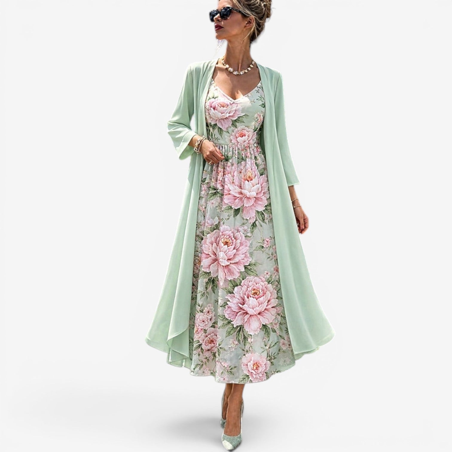 Oceana™ Long floral dress