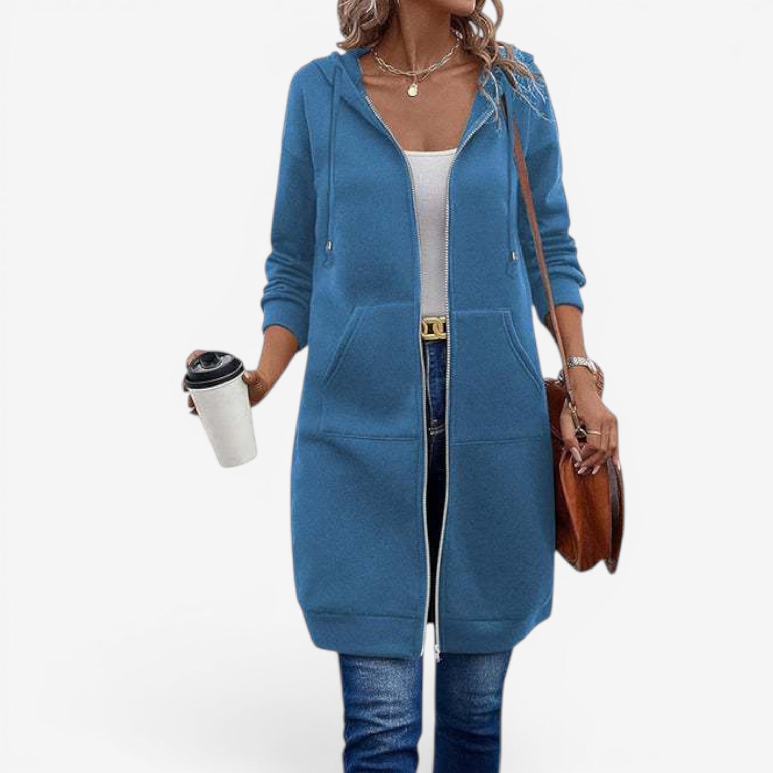 Carah™ Long cardigan sweatshirt