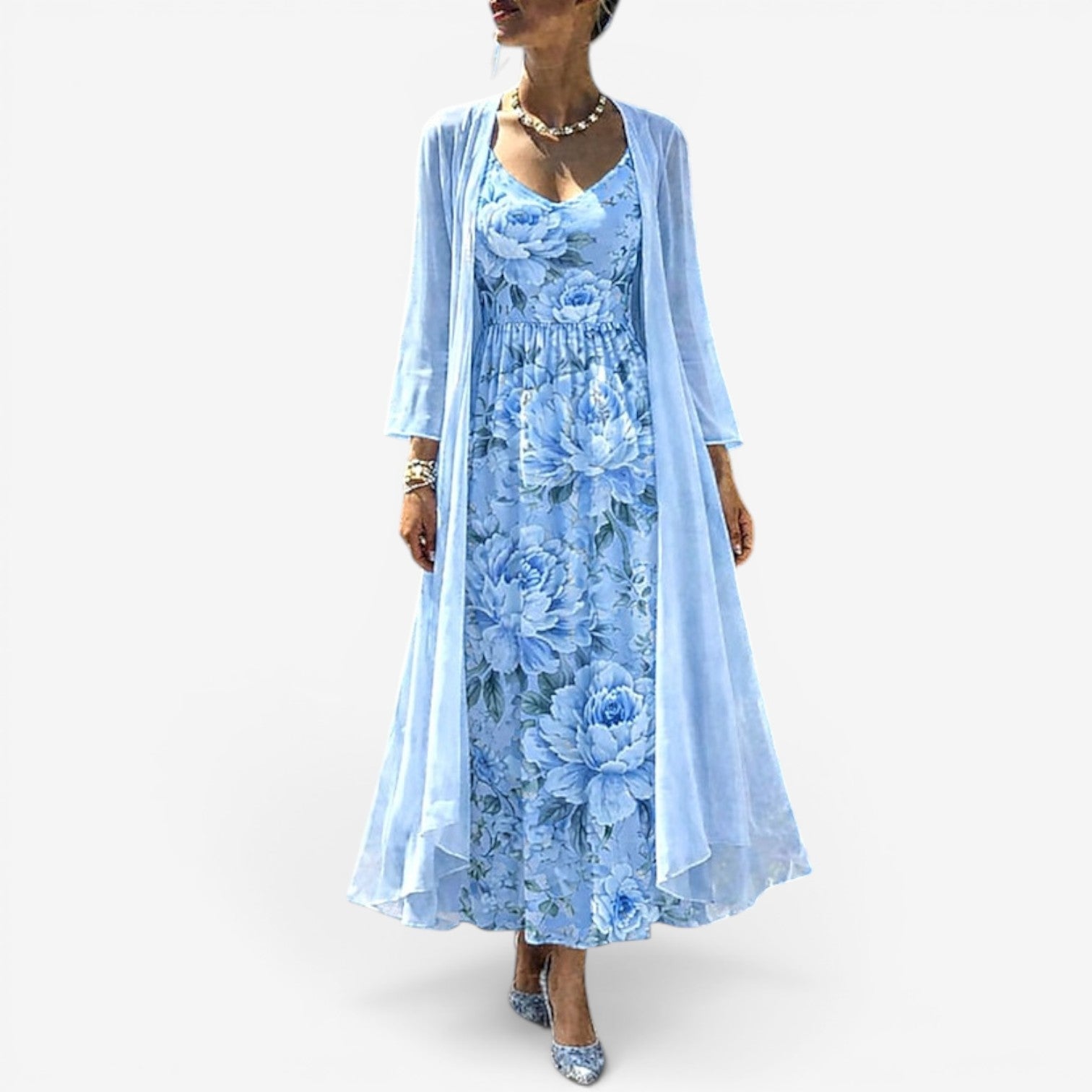 Oceana™ Long floral dress