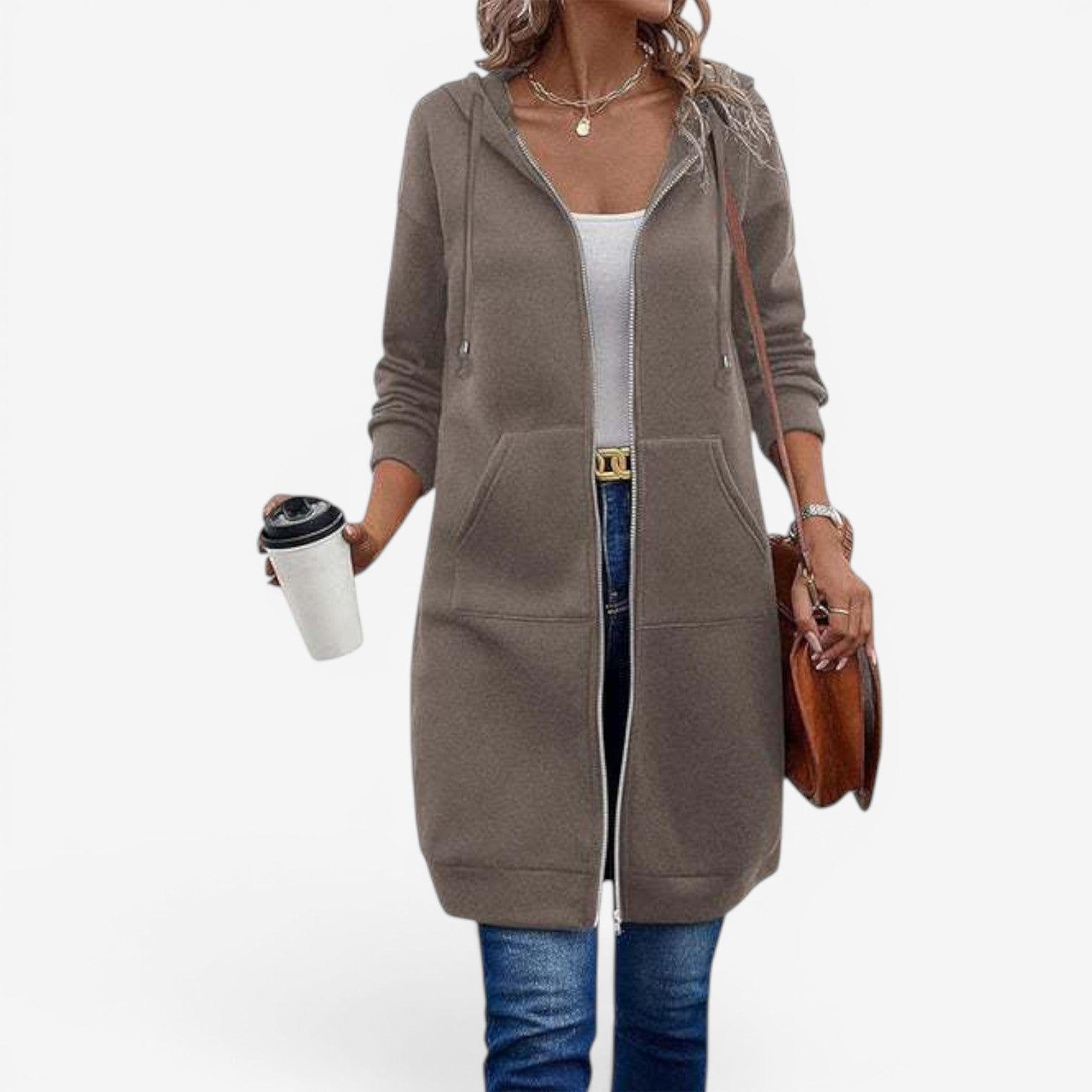 Carah™ Long cardigan sweatshirt