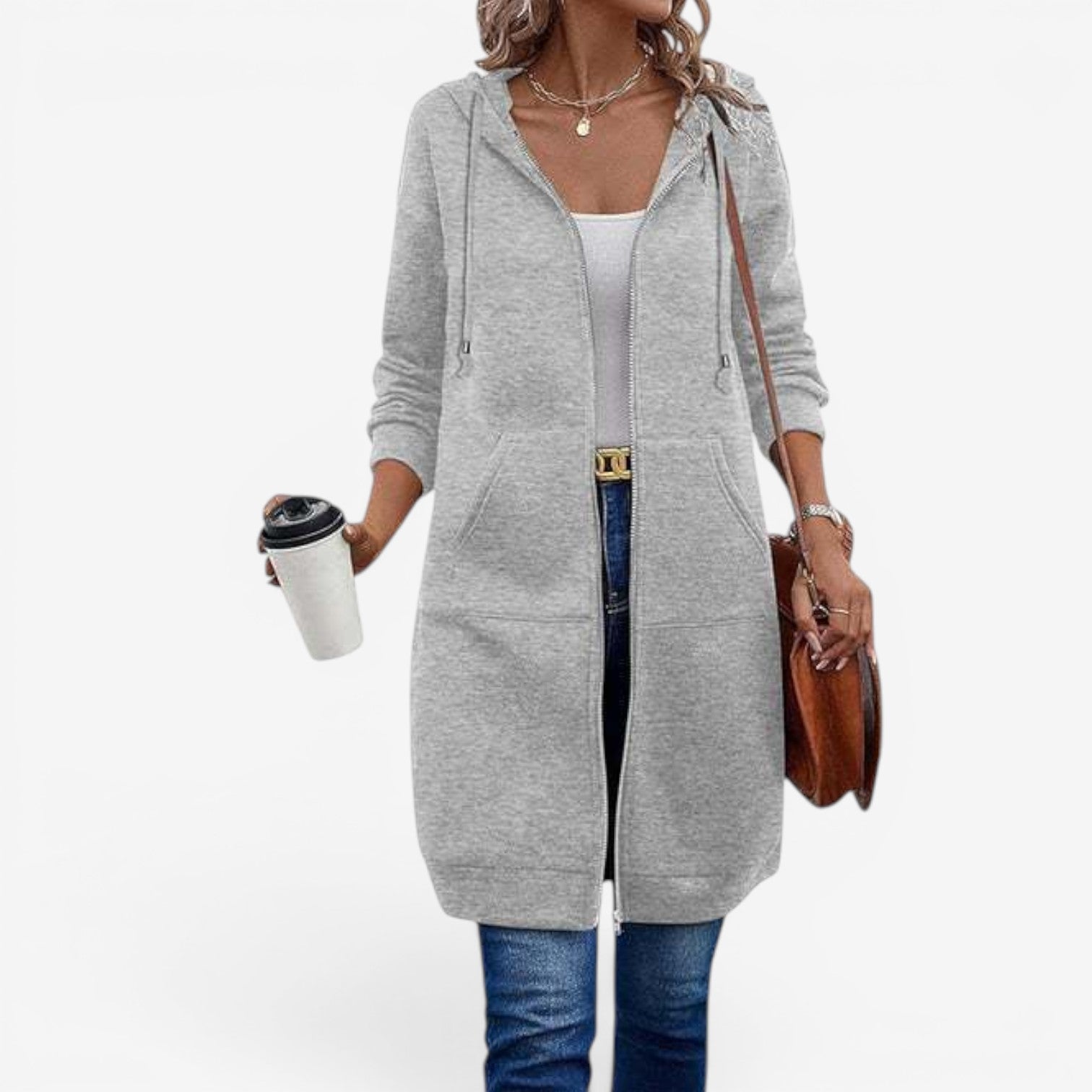 Carah™ Long cardigan sweatshirt
