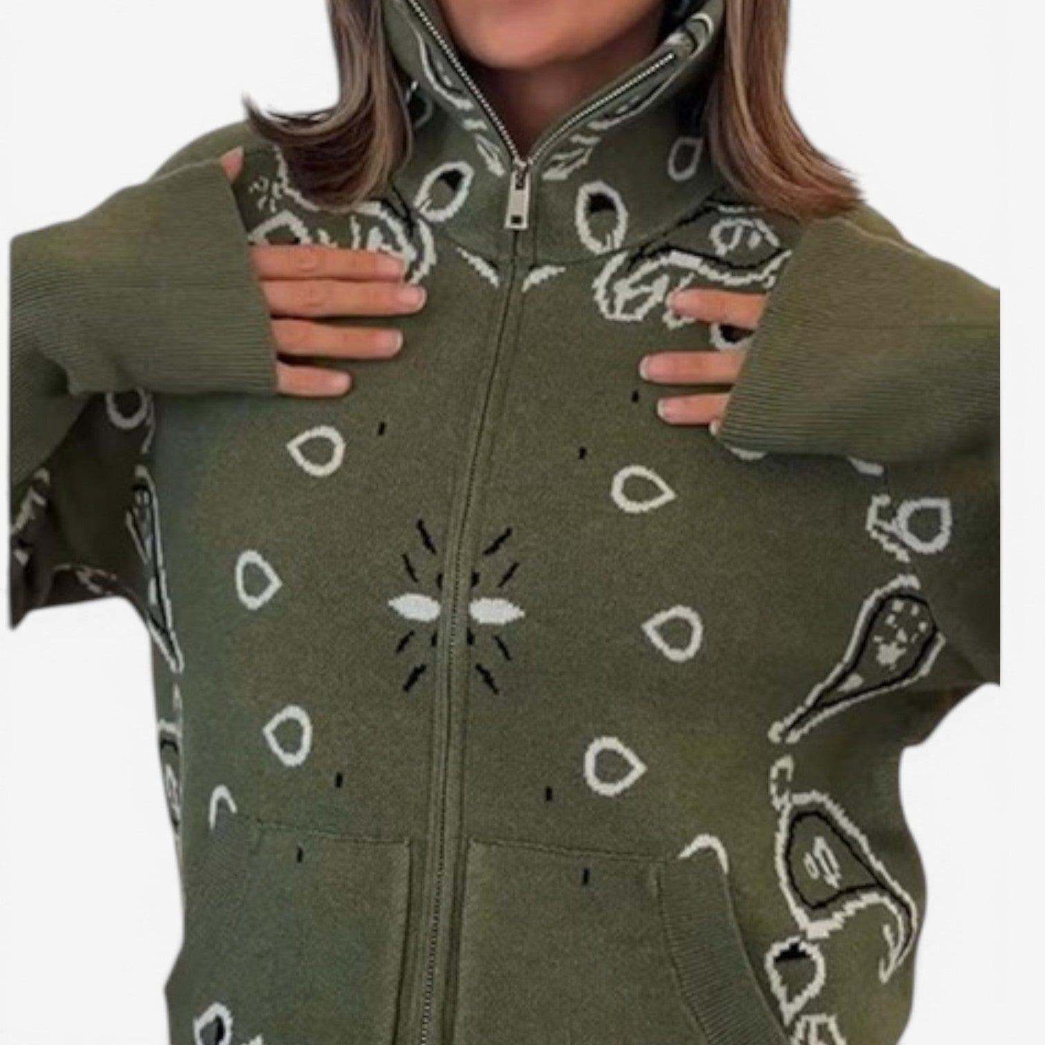 Nerissa™ Bandana knit cardigan
