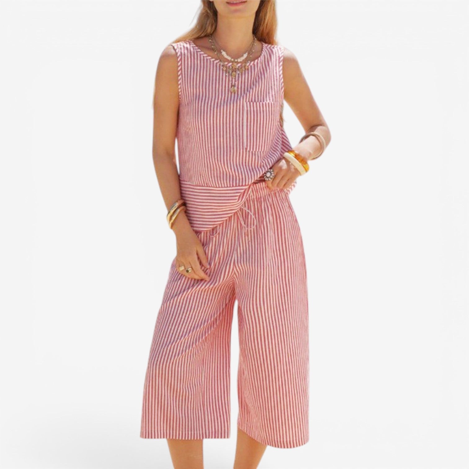 Alyanna™ Striped two-piece suit