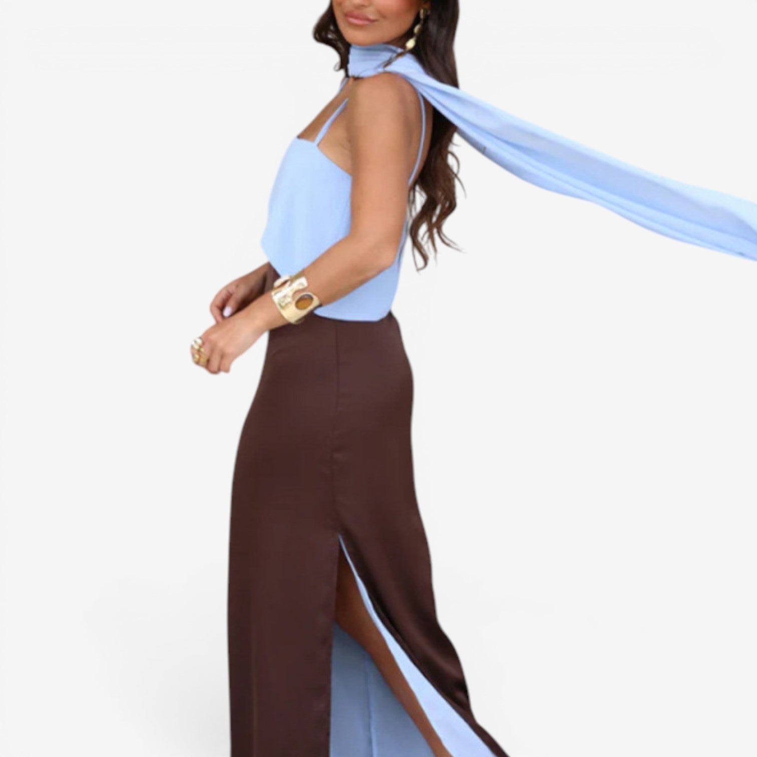 Dana™ Two-tone long dress