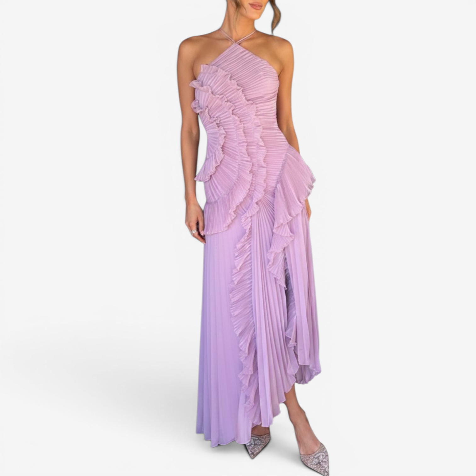 Amora™ Long pleated dress