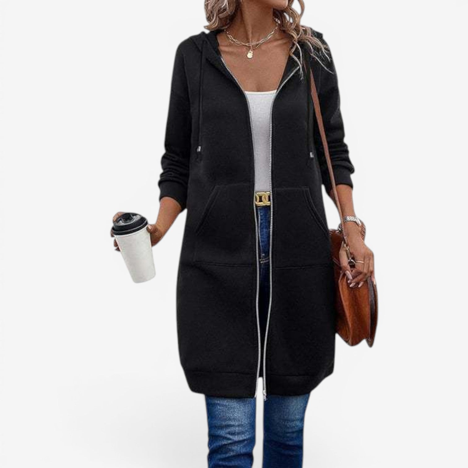 Carah™ Long cardigan sweatshirt
