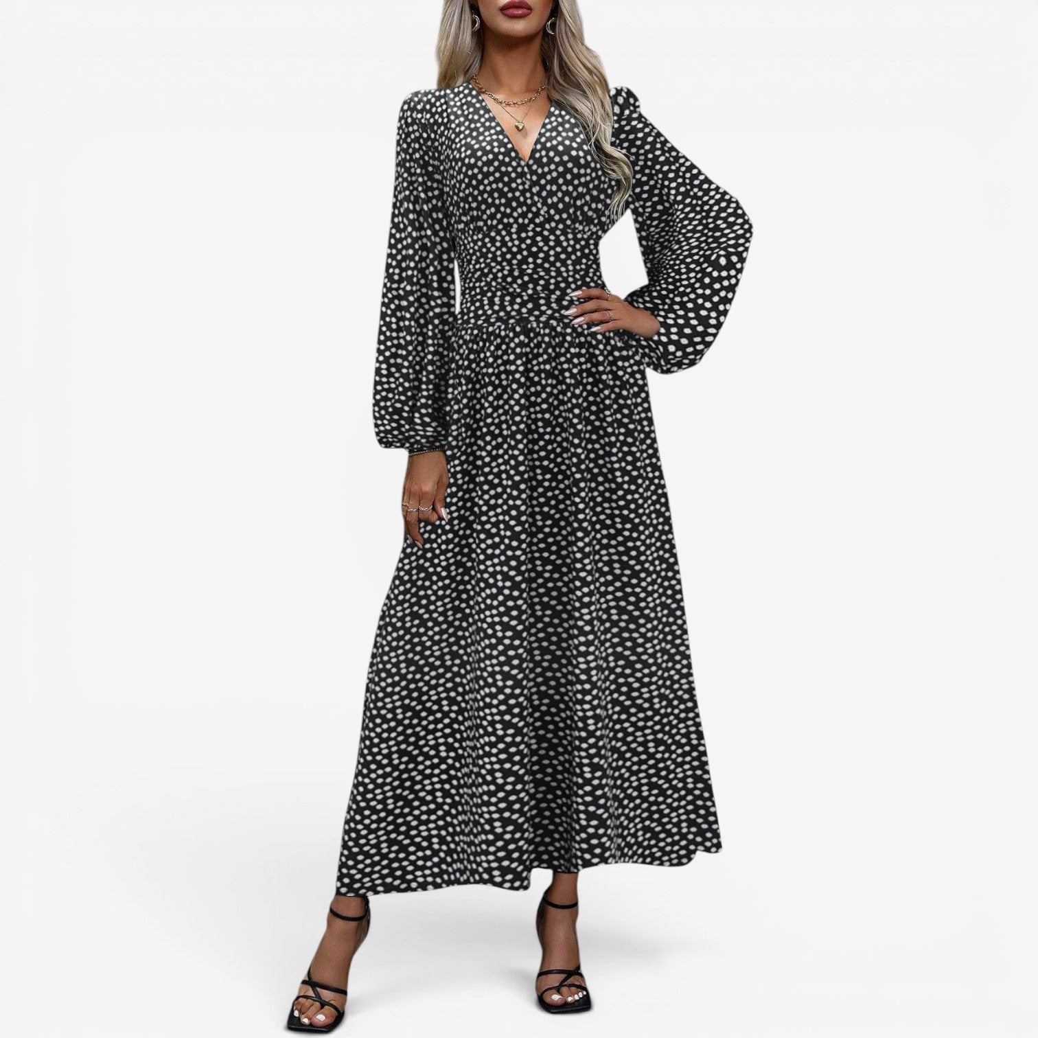 Daeya™ Polka dot midi dress