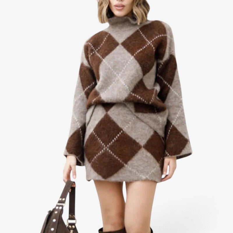 Marthe™ Diamond Pattern Two-Piece Knit