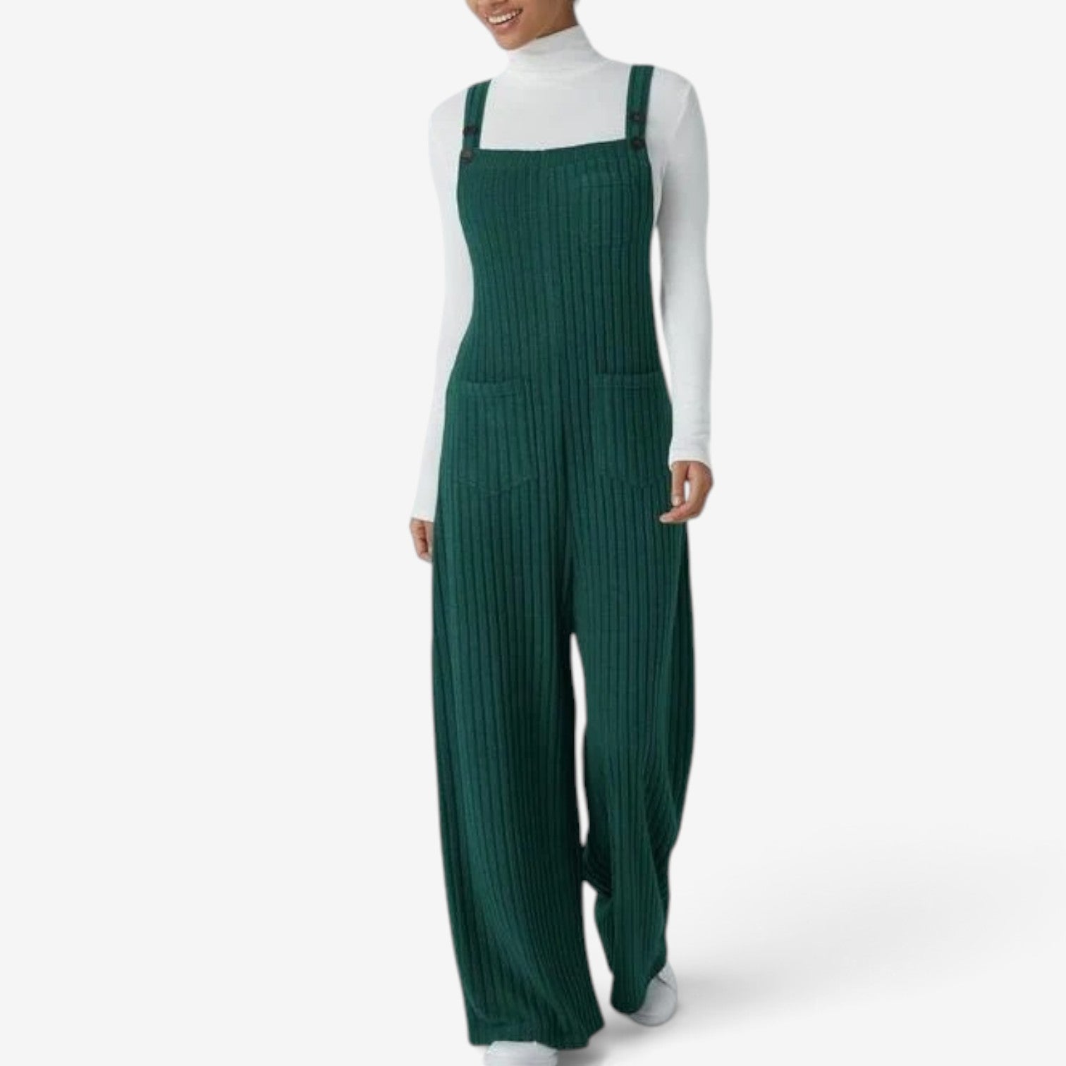 Ellaria™ Ribbed wide-leg overalls