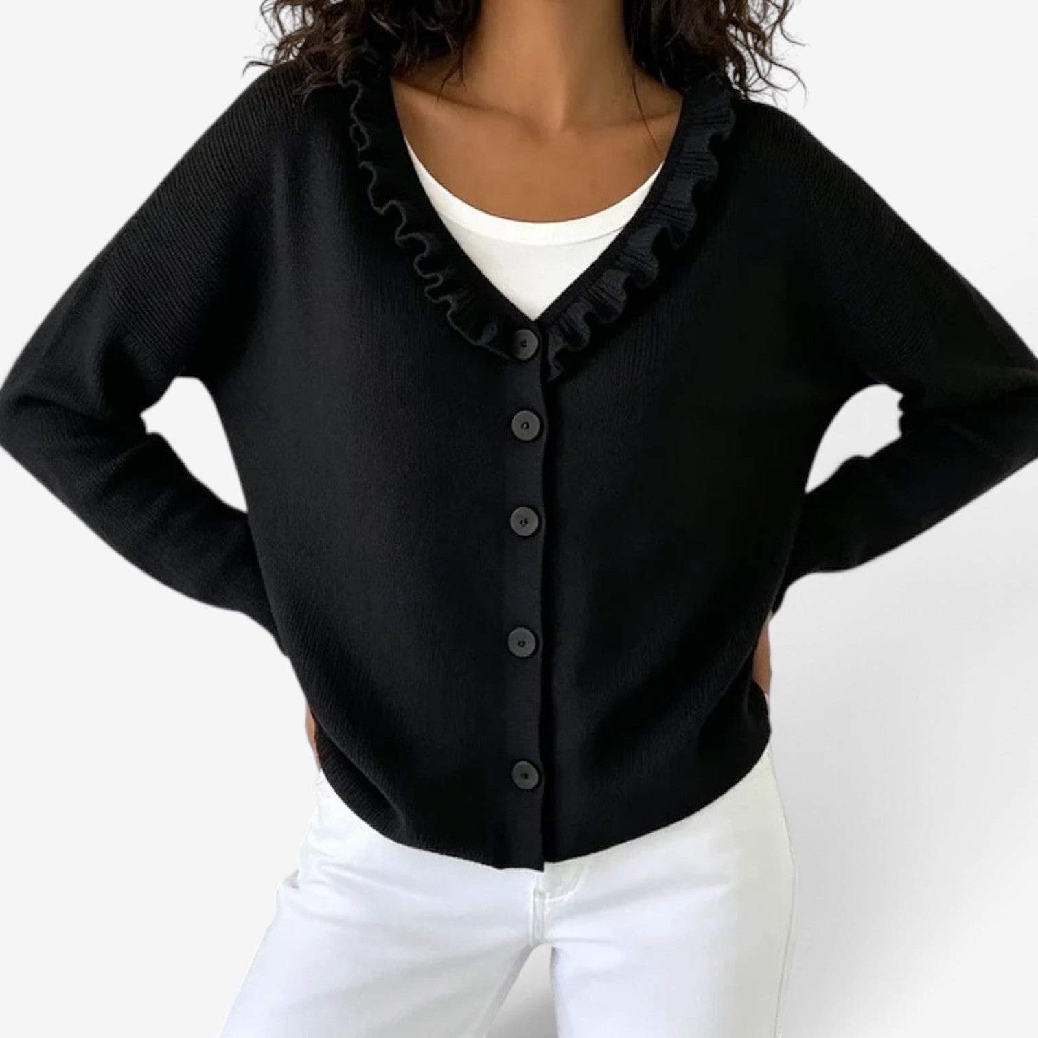 Marel™ Ruffle knit cardigan