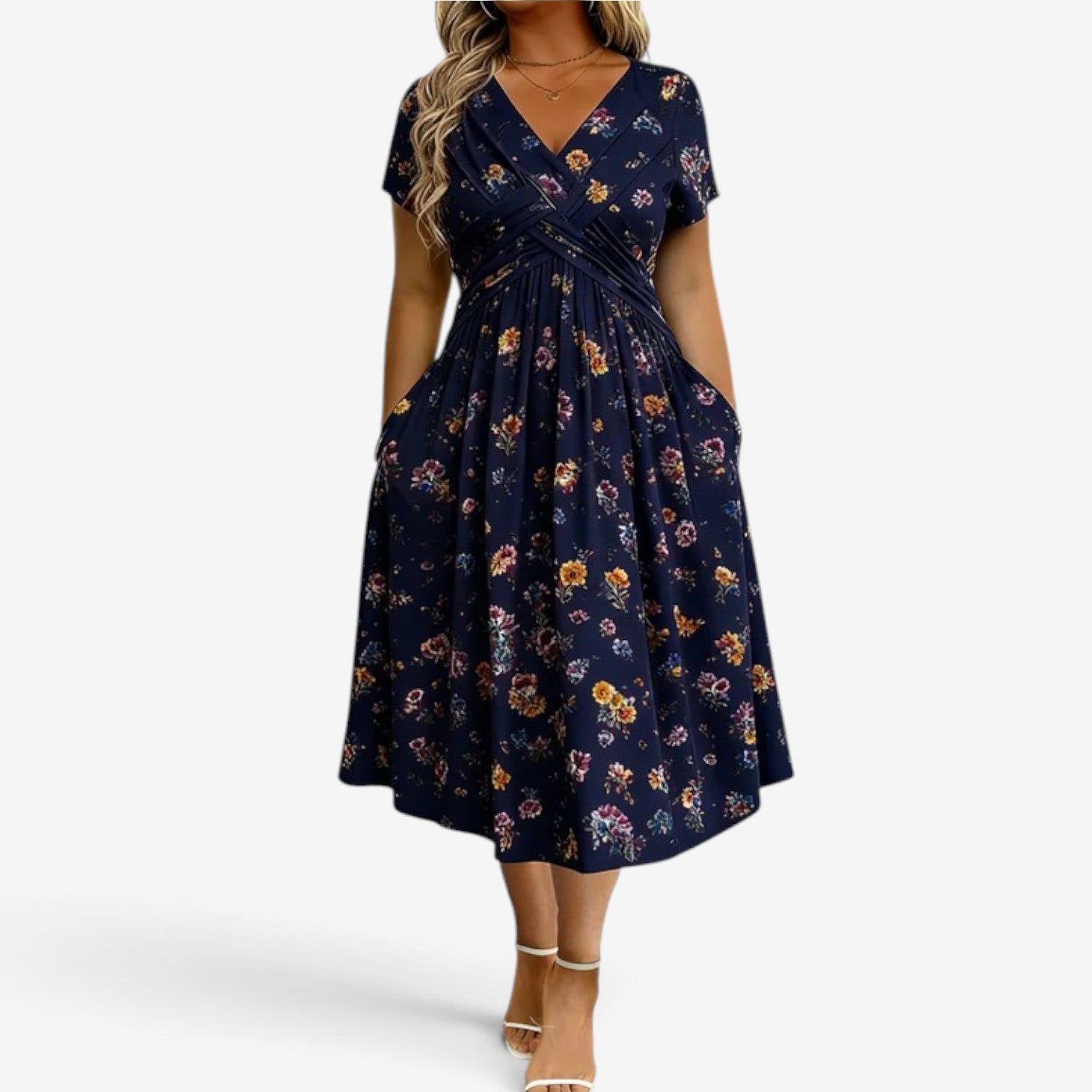 Aura™ Midi dress with sleeves