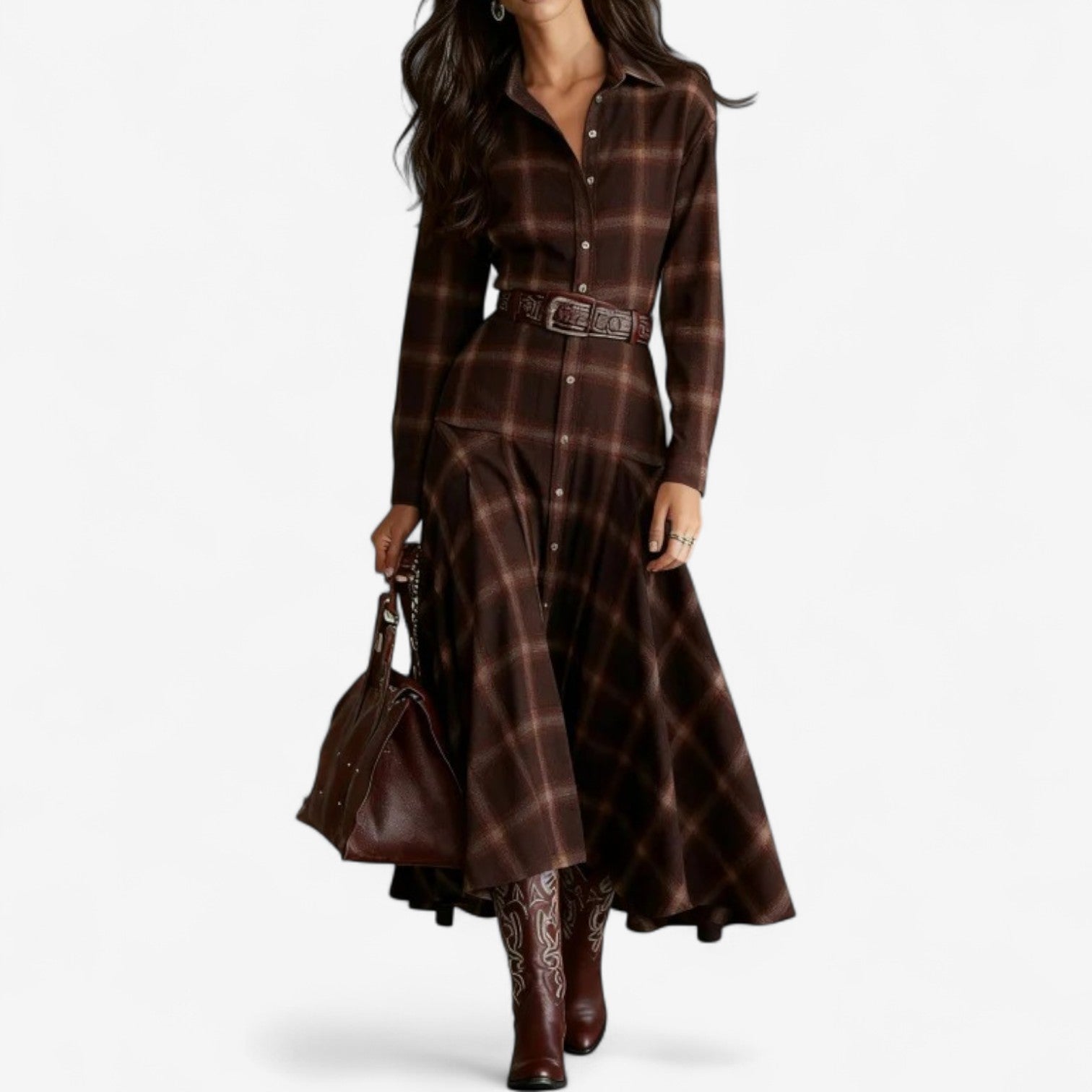 Natalie™ Checkered Dress