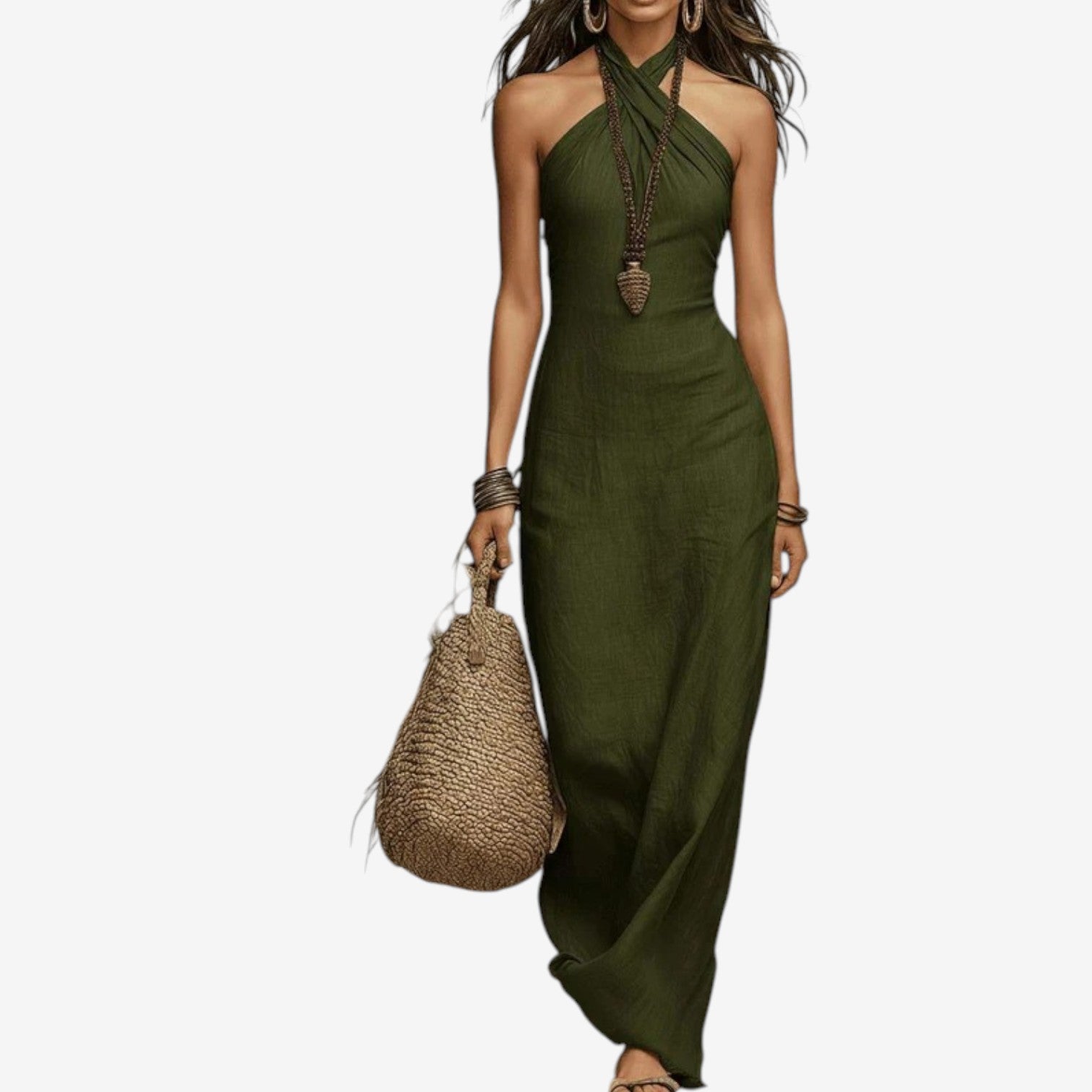 Cathleen™ Dress with crossover neckline
