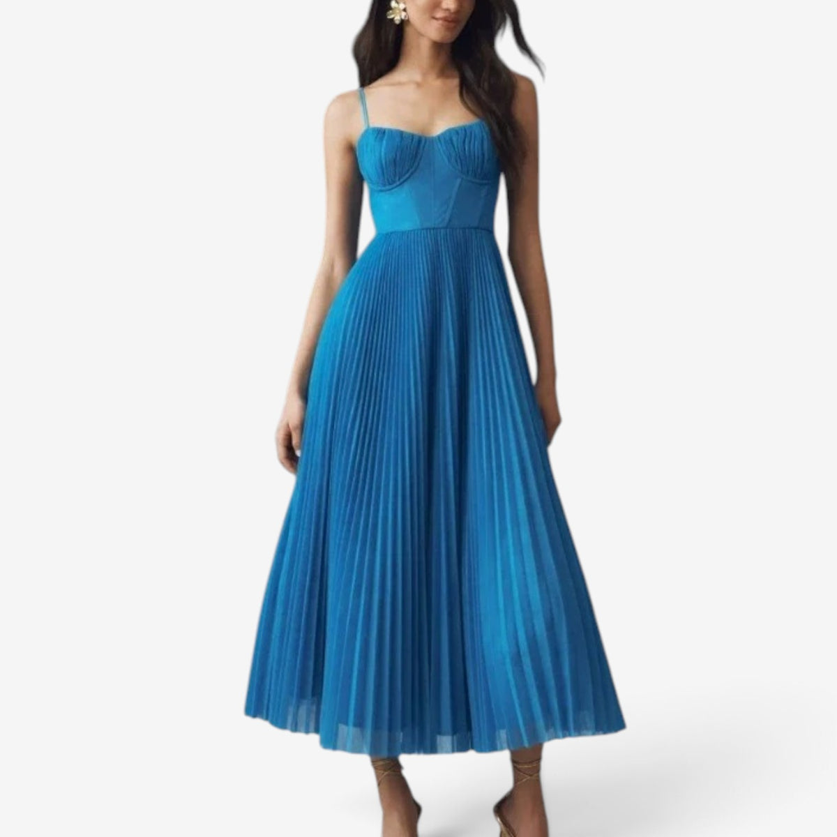 Nayla™ Pleated tulle midi dress