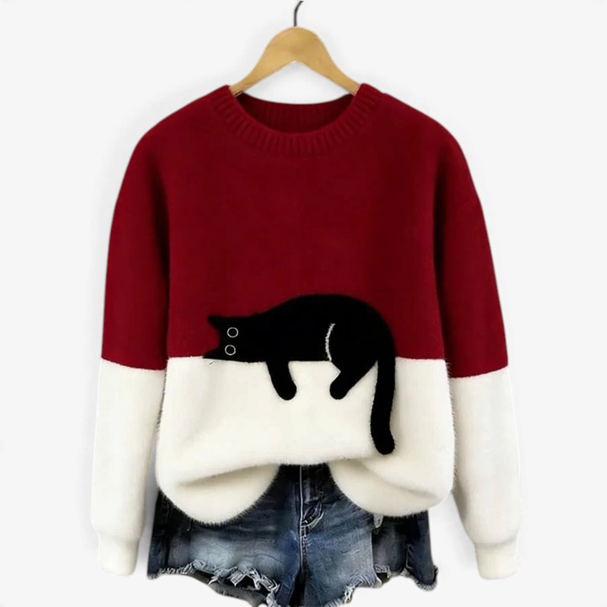 Pippa™ Plush Sleeping Cat Sweater