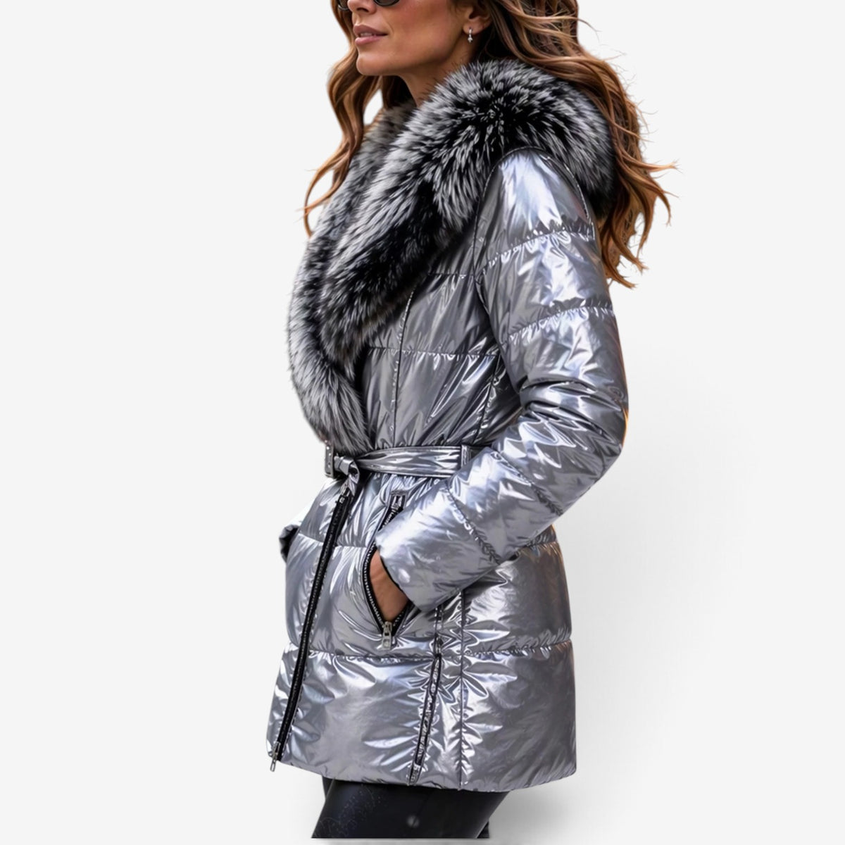 Natalia™ Quilted Fur-Trim Winter Jacket
