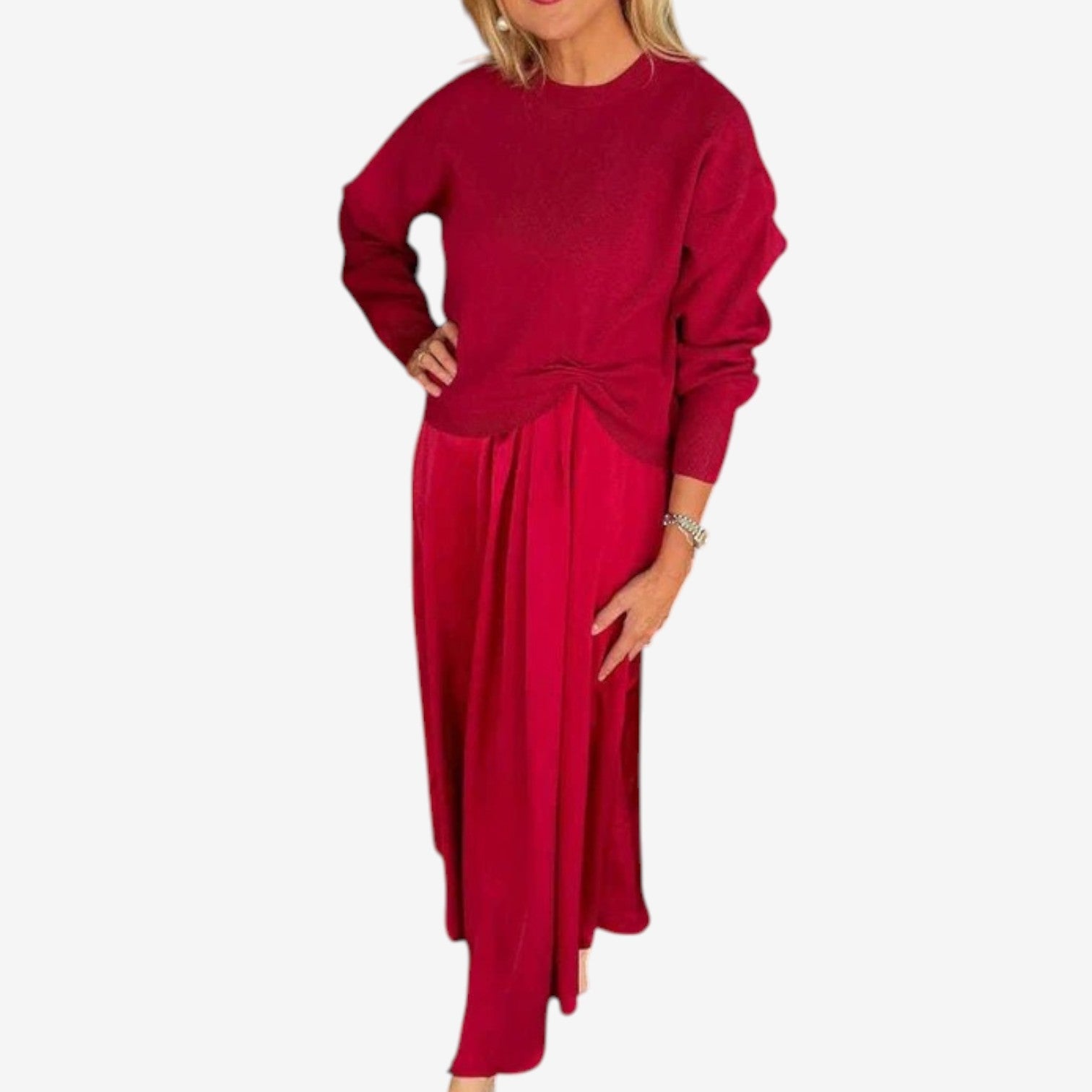 Odette™ Pleated Sweater Dress