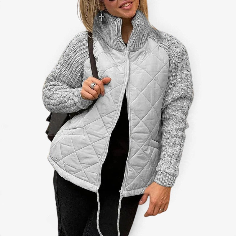 Brielle™ Quilted Knit-Sleeve Jacket