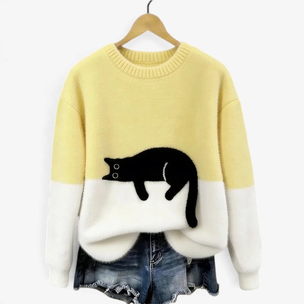 Pippa™ Plush Sleeping Cat Sweater