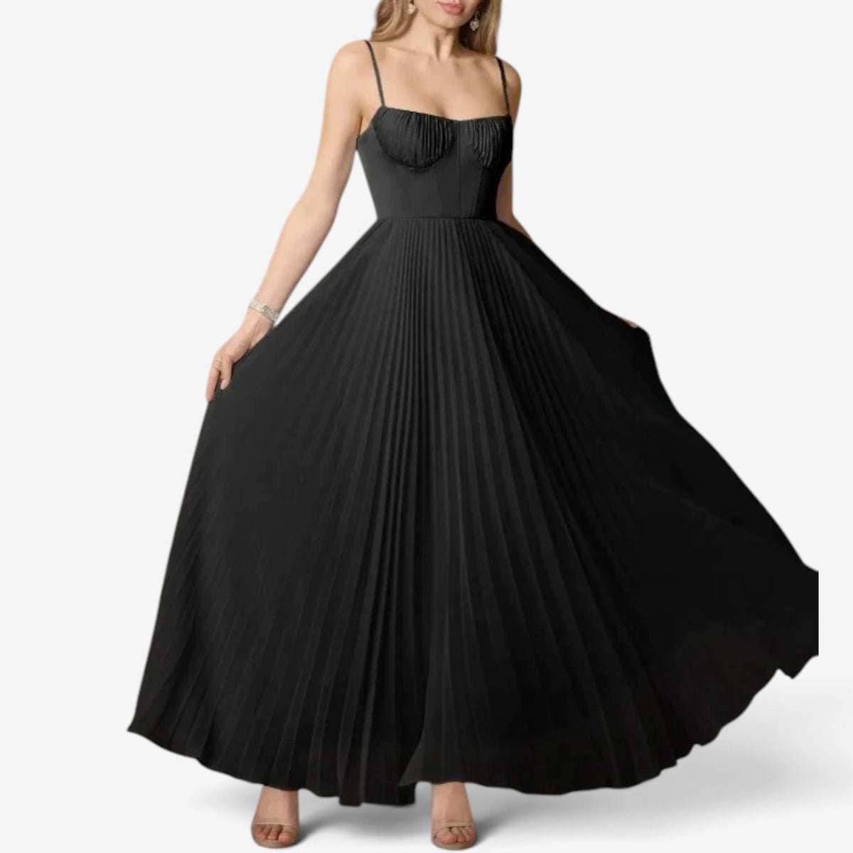 Nayla™ Pleated tulle midi dress