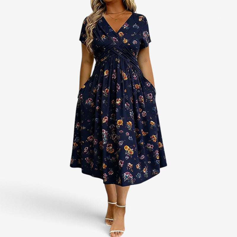 Adaline™ Floral Draped Midi Dress